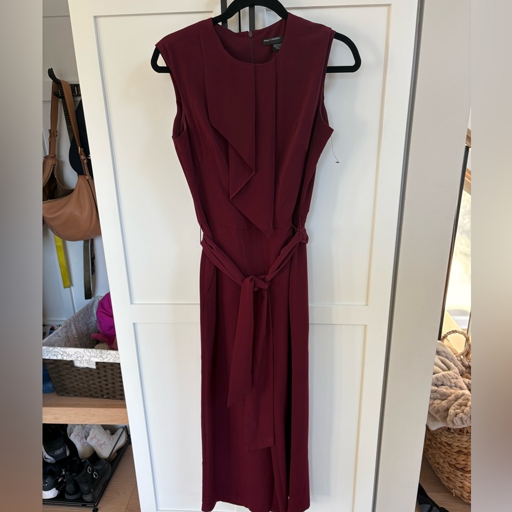 Maggy London Burgundy Jumpsuit